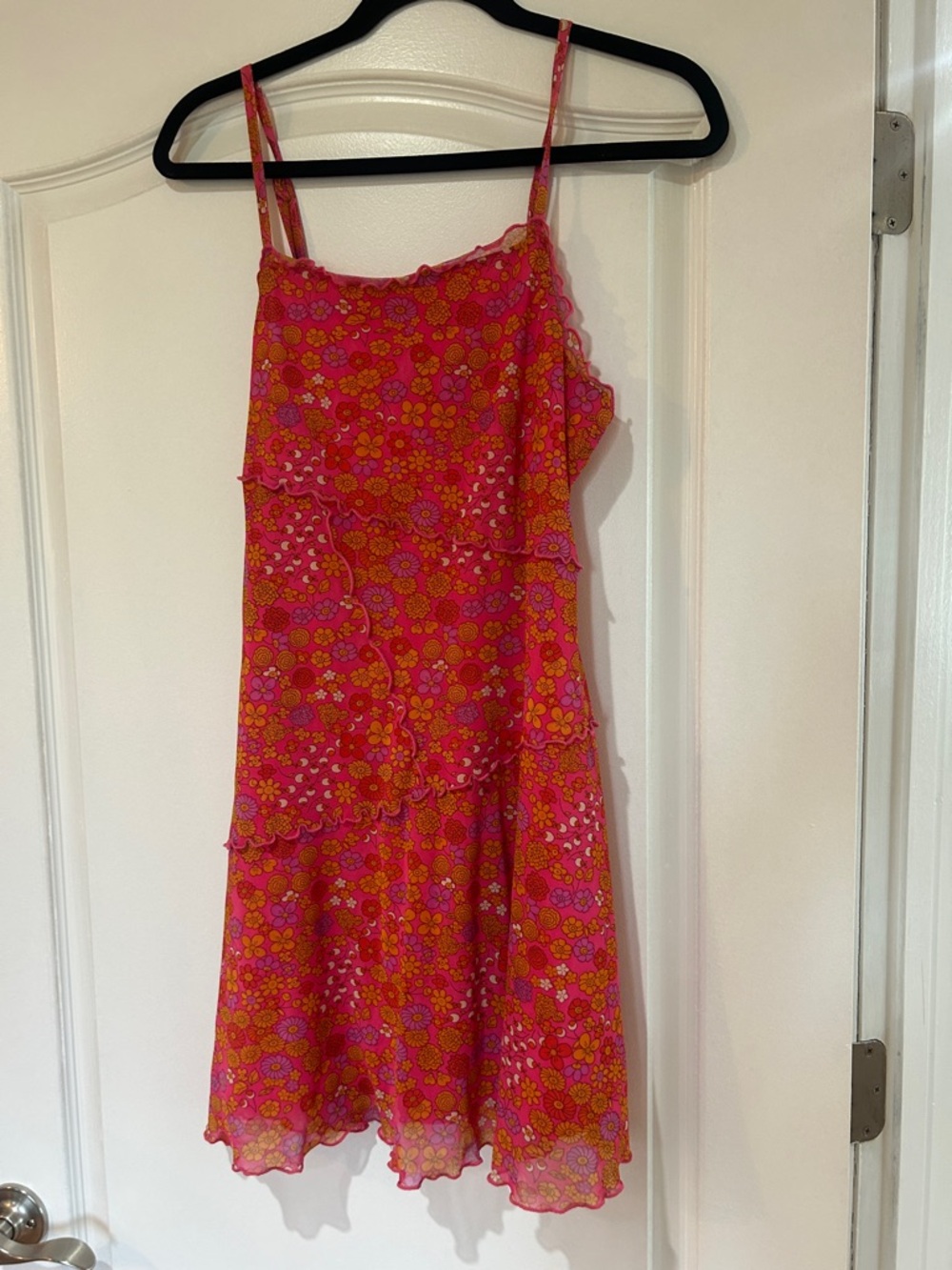 wild fable Pink and Orange Floral Mini Dress